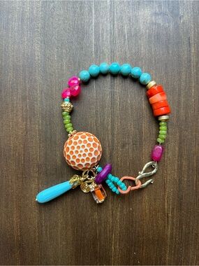 Fun multi-color coral bracelet